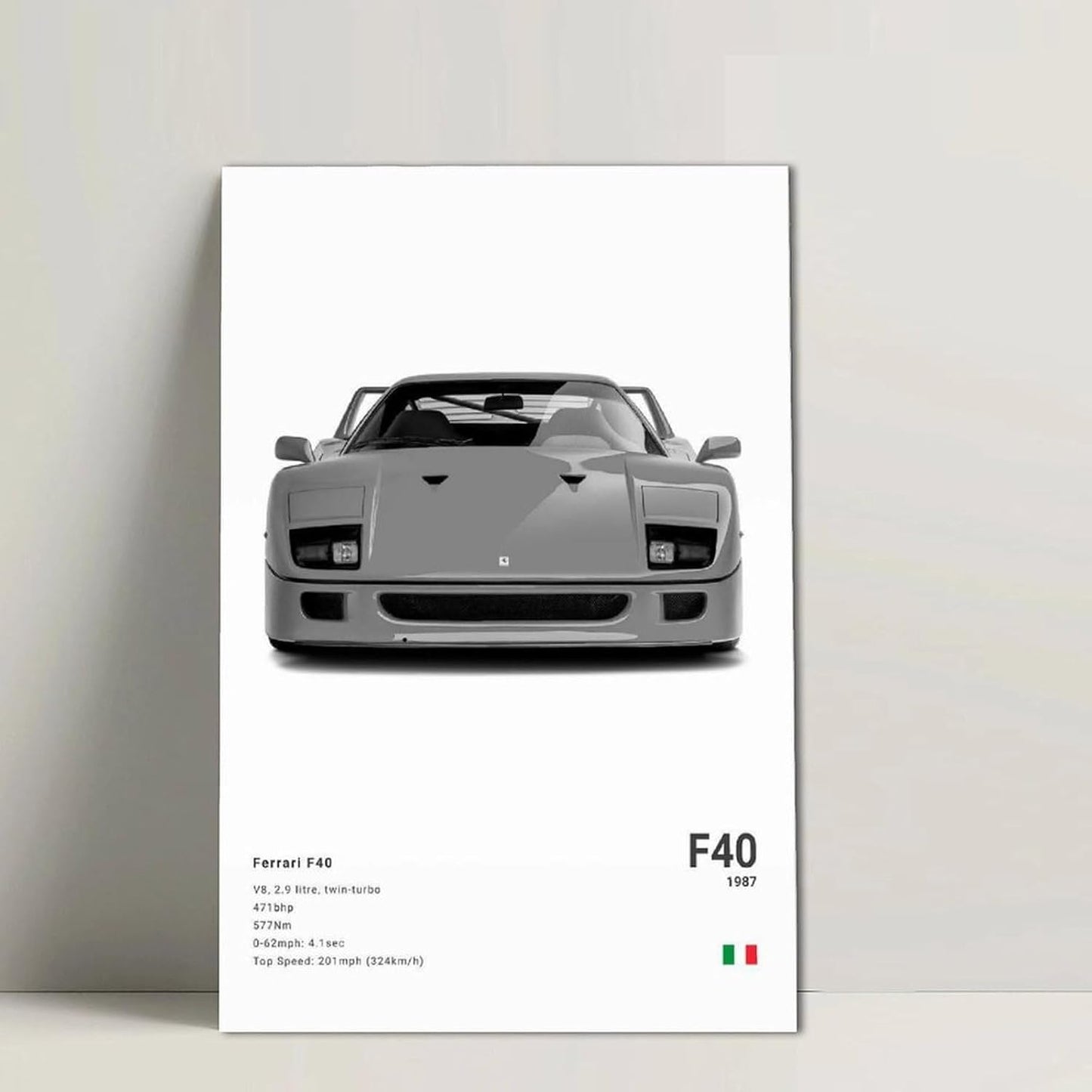 Farrari Car Posters For Walls Vintage Racing Car Canvas Prints For Home Decor Office Decor CUnframe-style 16x24inch(40x60cm)