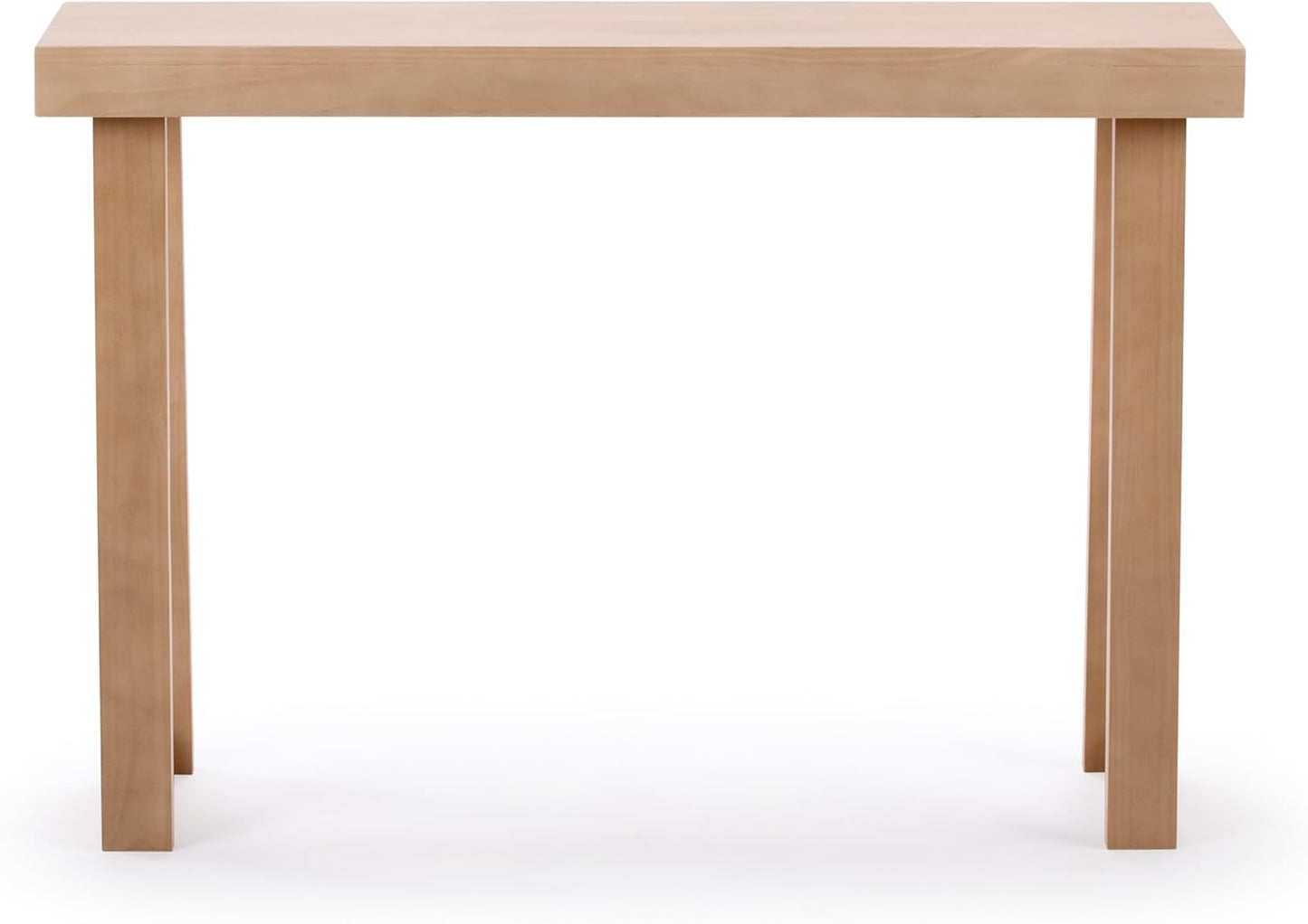 Plank+Beam Solid Wood Console Table, 46.25 Inch, Sofa Table, Narrow Entryway Table for Hallway, Behind The Couch, Living Room, Foyer, Easy Assembly, Blonde