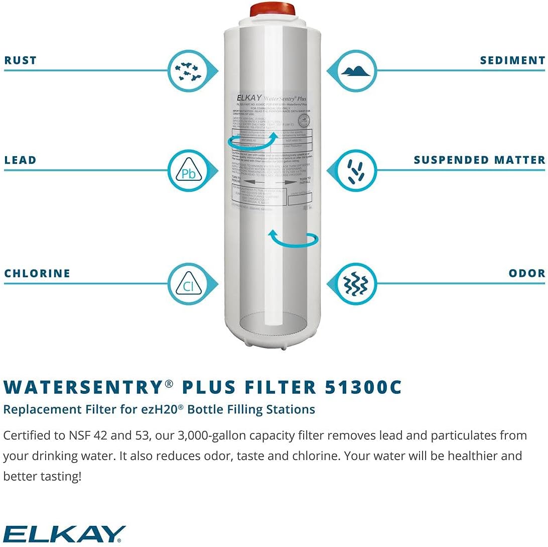 Elkay EZO8WS EZH2O Refrigerated Single Drinking Fountain with Bottle Filling Station and Hands Free Activation - Stainless Steel