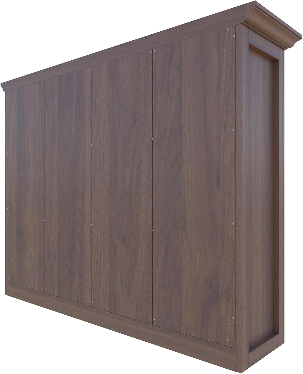 Cube Shelf Bookcase with Base - Wooden 3 Tiers Floor Standing Low Storage Cabinet for Home and Office, 12-Cube Lattice Bookshelf, Walnut