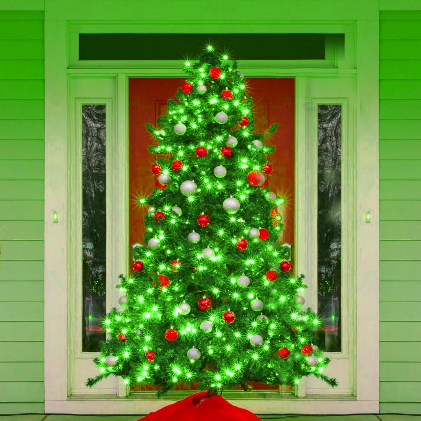 120 LED Green String Lights, 40ft Green Halloween Lights Outdoor Indoor Clear Wire 8 Modes Waterproof Plug in Twinkle Fairy Light for Room Tree Christmas Halloween Decorations