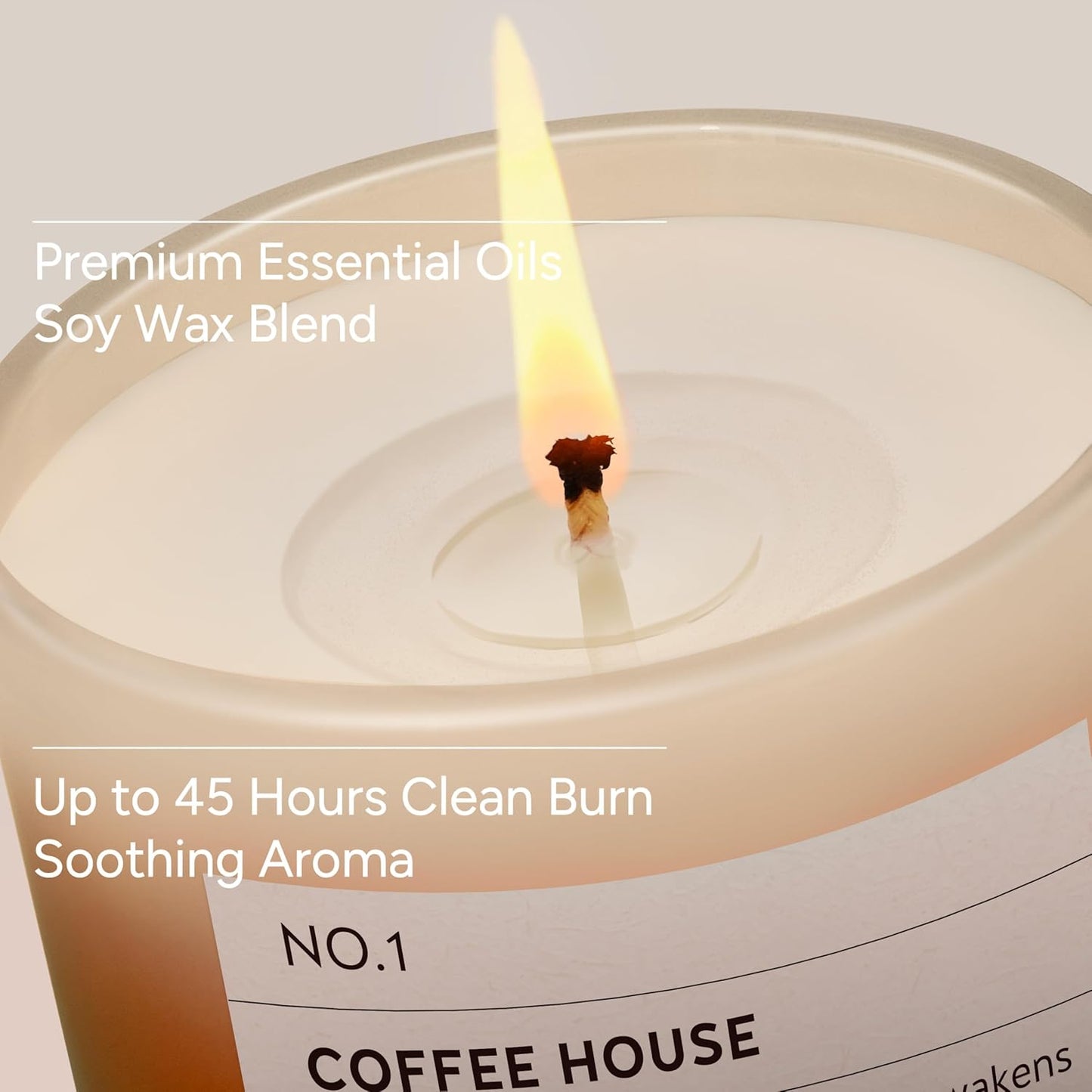 Coffee House Scented Candle, 11oz Aromatherapy Soy Wax Candles for Home Scented, Long Lasting, Coffee Lover Gifts for Women, Men, Friends, Housewarming, Birthday, Relaxation & Stress Relief