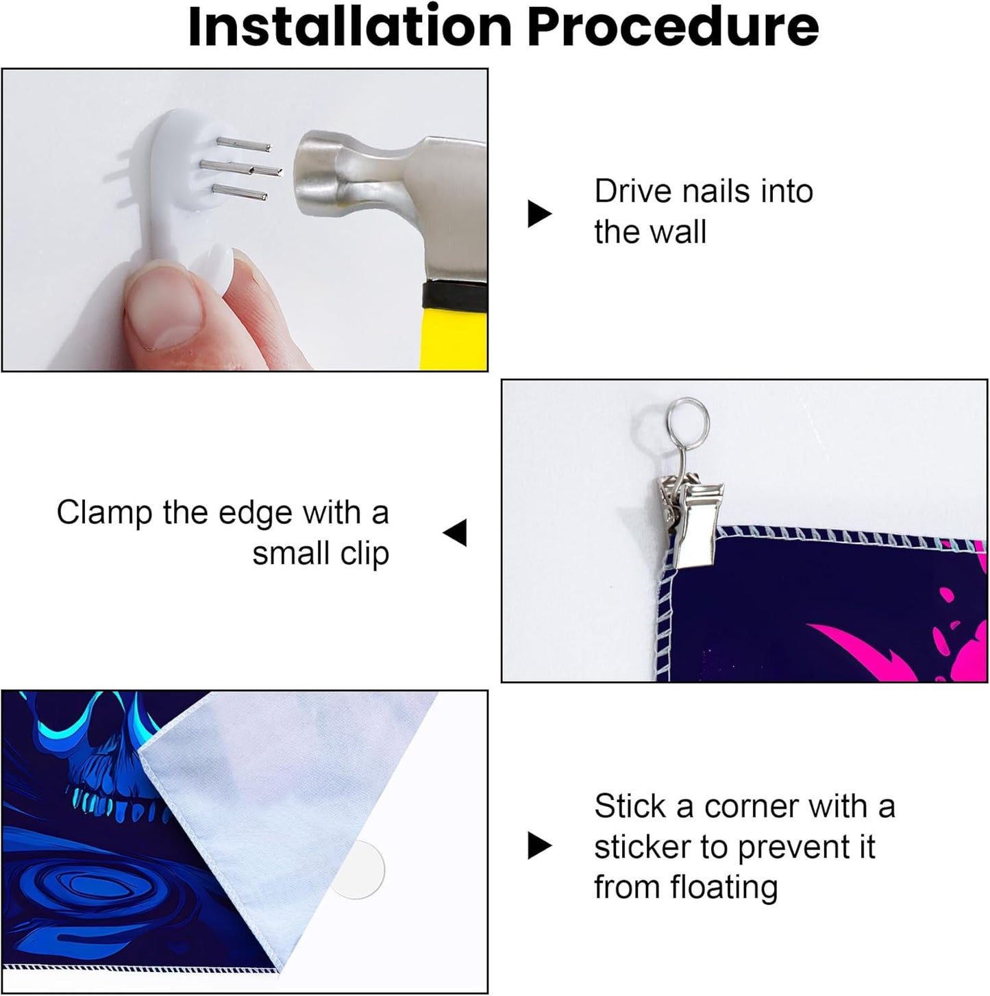 Blacklight Tapestry,WingTapestry Glow In The Dark,UV Reactive Black Light Upright Posters Wall Hanging for Bedroom Dorm Living Room Backdrop Decor (wing4, 79L" x 59W")