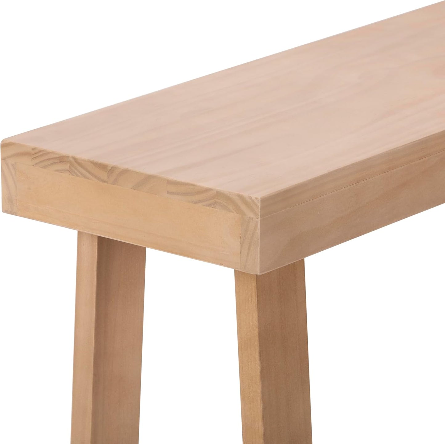 Plank+Beam Solid Wood Console Table, 56 Inch, Sofa Table, Narrow Entryway Table for Hallway, Behind The Couch, Living Room, Foyer, Easy Assembly, Blonde