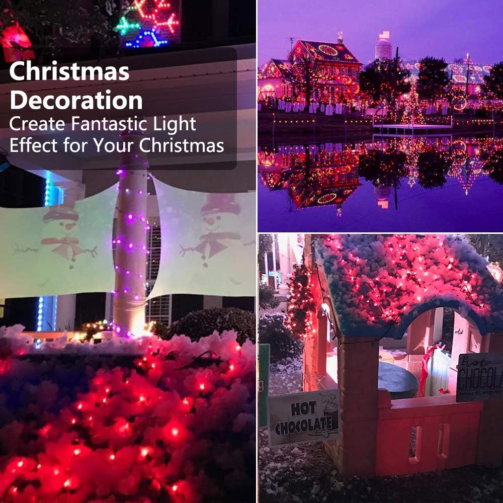 BrizLabs Green Wire Battery String Lights, 17.94ft 50 LED, Indoor/Outdoor, 8 Modes, Valentines Day, Party, Wedding, 2 Sets