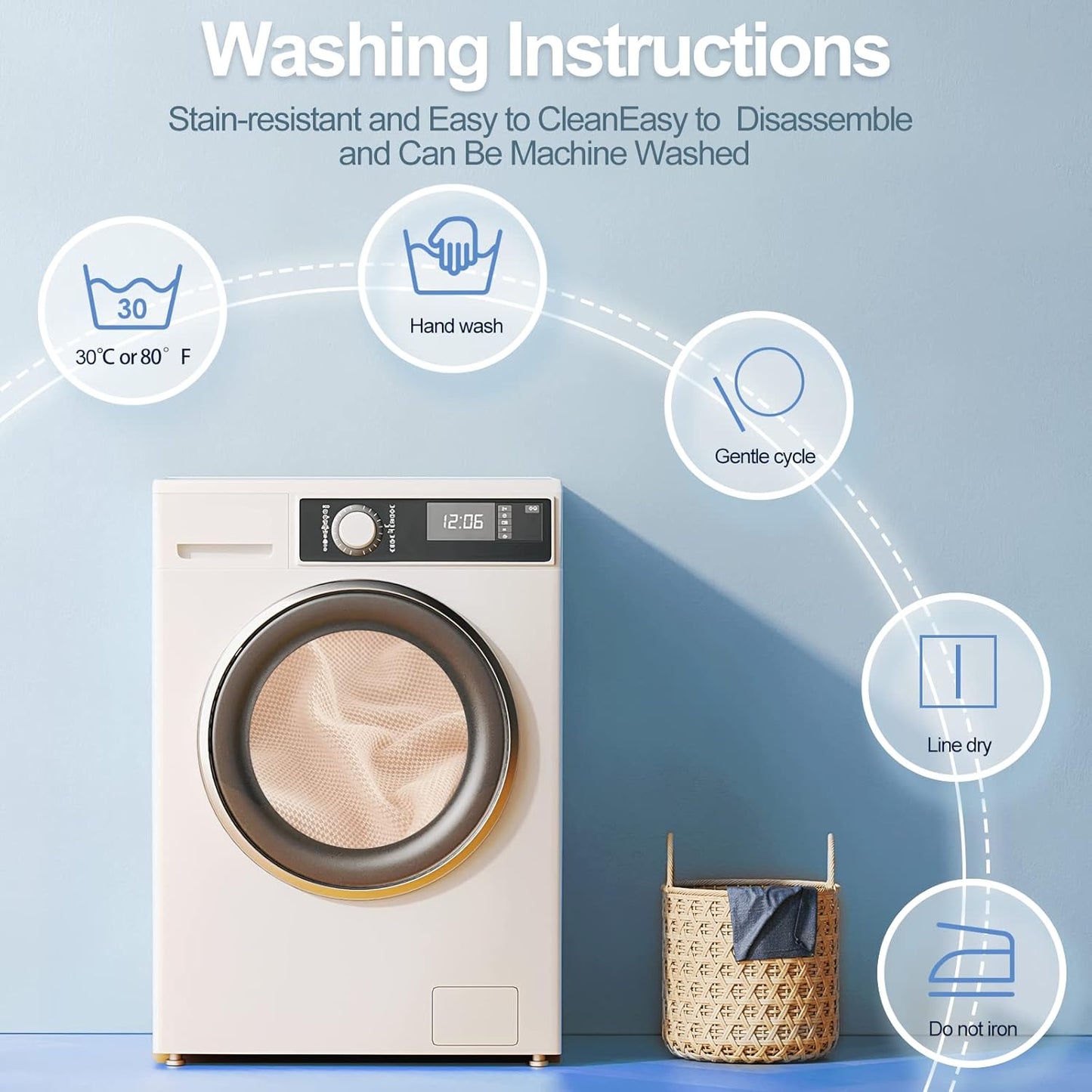 Chenille Sofa Armrest Covers, Soft Stretch Non-Slip Couch Arm Covers for Sofa, Chair or L Shaped Sectional, Furniture Protector (2 Pieces, Beige)