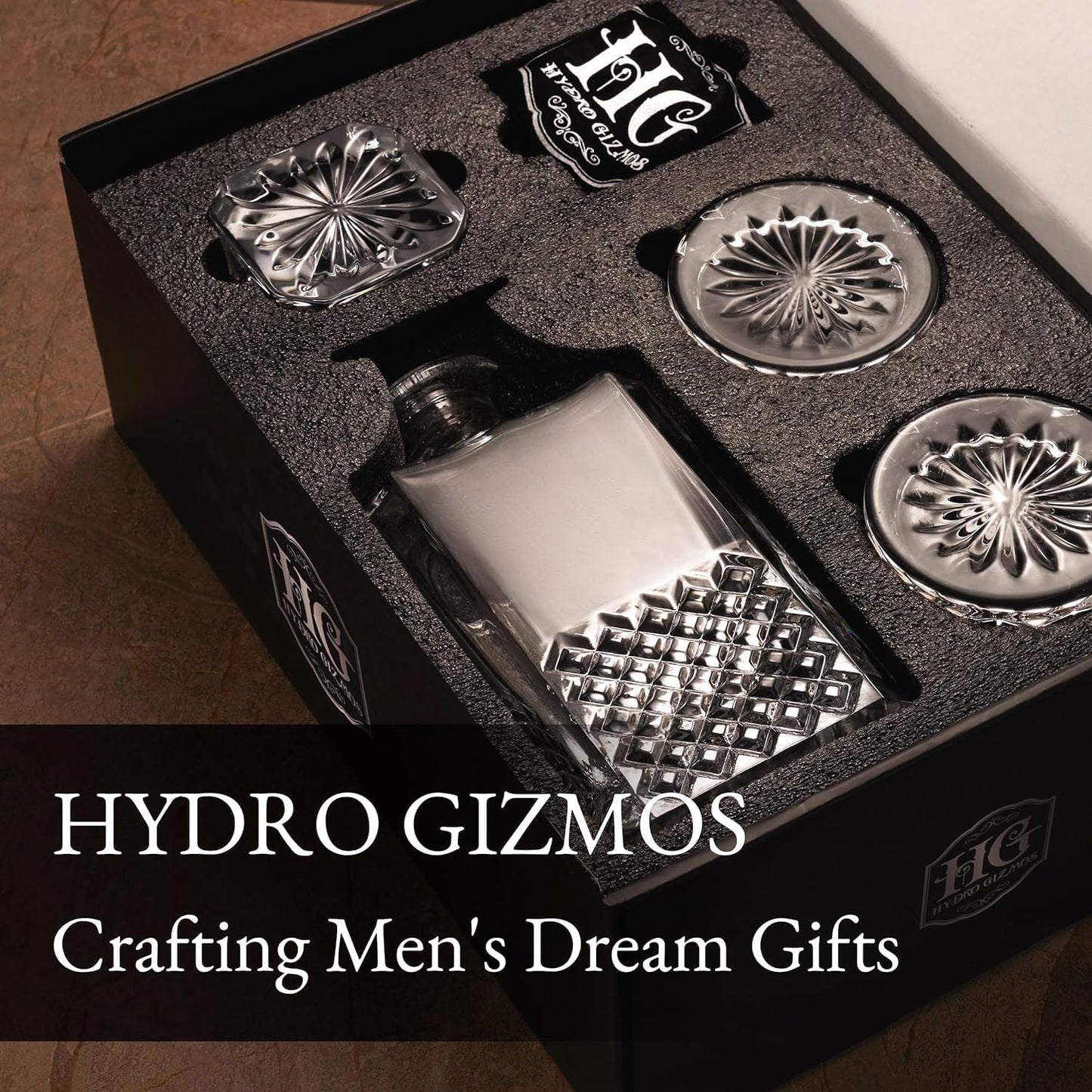 Luxury Gift For Men – Whiskey Decanter Set For Beloved Husband Or Dad Birthday Gift – 2 Whiskey Glasses And Decanter Set Is a Great Gift Idea for Whisky, Bourbon, Scotch lovers…