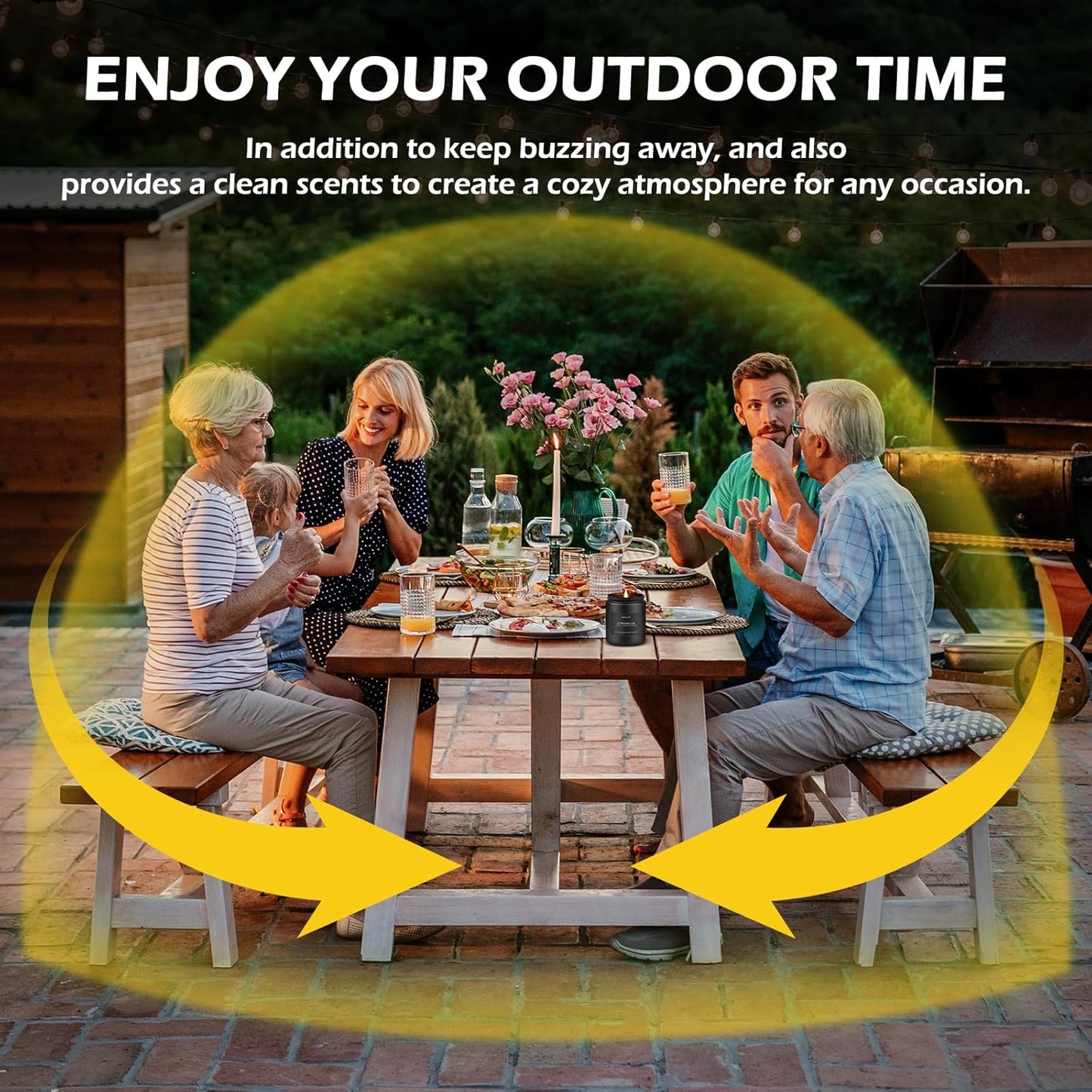 Lemongrass Candle | Lemon Grass Scented Candles for Outdoor & Indoor, Natural Fragrance for Garden Yard, Candle Gifts for Women Men- 7oz Soy Candles for Home Scented, 50Hours Long Lasting Burn