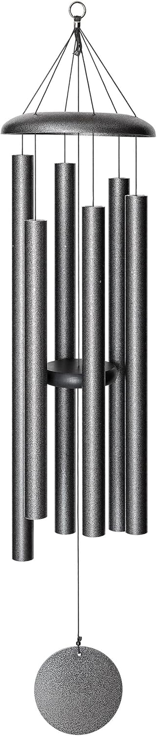 Corinthian Bells by Wind River - 50 inch Silver Vein Wind Chime for Patio, Backyard, Garden, and Outdoor Decor (Aluminum Chime) Made in The USA