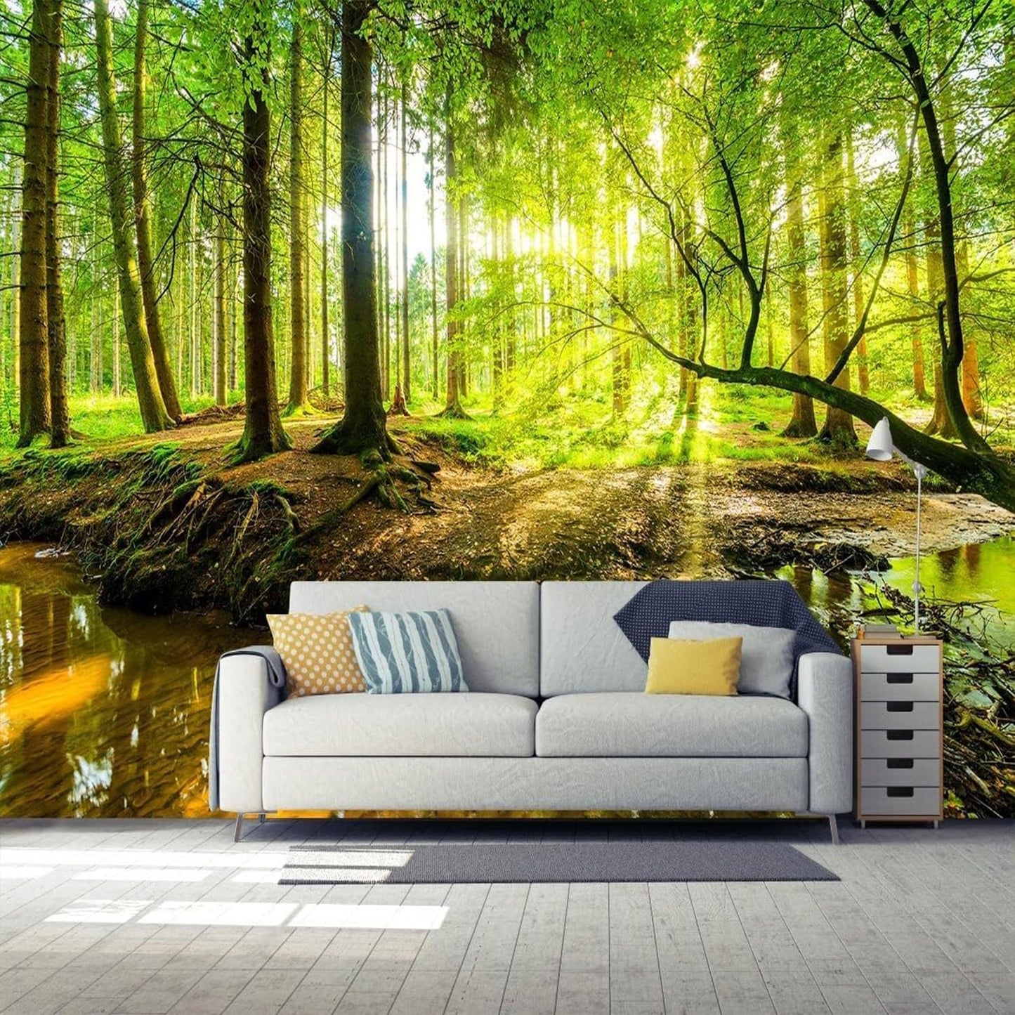 FENDROM Forest Tapestry Wall Hanging Trees Trunk Nature Green Sunlight Wall Tapestry for Livingroom Bedroom Dorm Home Decor