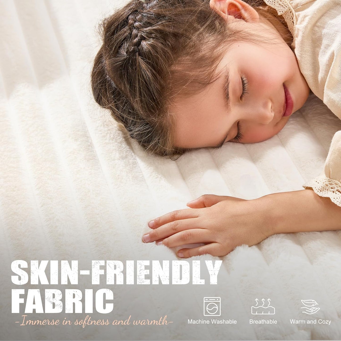 Hobestluk Modular Sectional Sofa Memory Foam Couch L Shape Sofa for Living Room Loveseat with Chaise Lounge Cloud Couch with Removable Cover (Stripe White, Loveseat with Chaise)