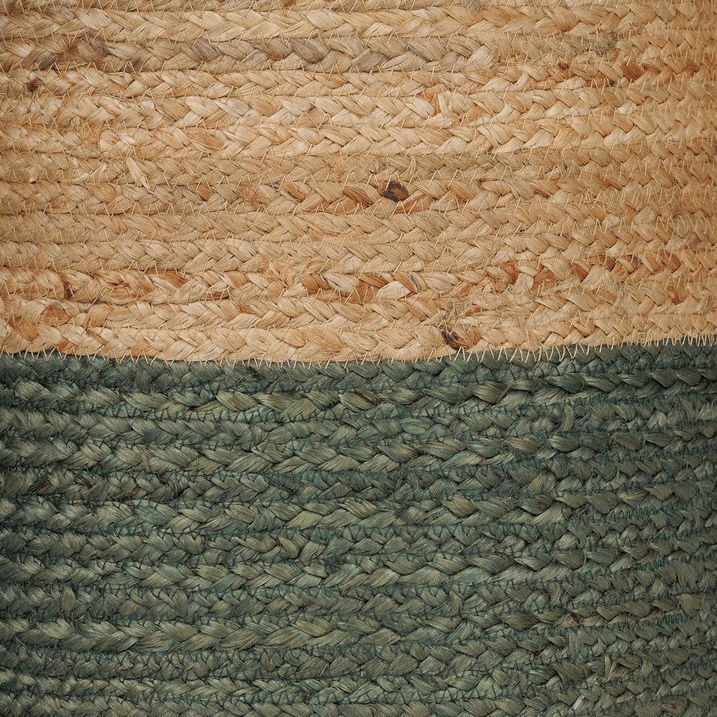 REDEARTH · Cylindrical Pouf Foot Stool Ottoman - Jute Braided Pouffe Poof Accent Sitting Footrest for The Living Room, Bedroom, Nursery, Patio, Lounge & Other Rooms (14.5”x14.5”x16”; Natural Olive)