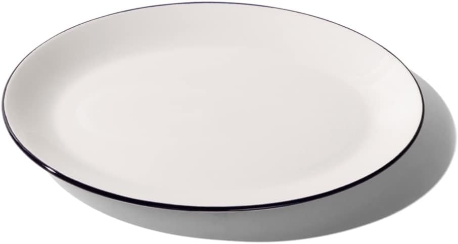 Made In Cookware - Serving Platter - White With Black Rim - Porcelain - Crafted in England