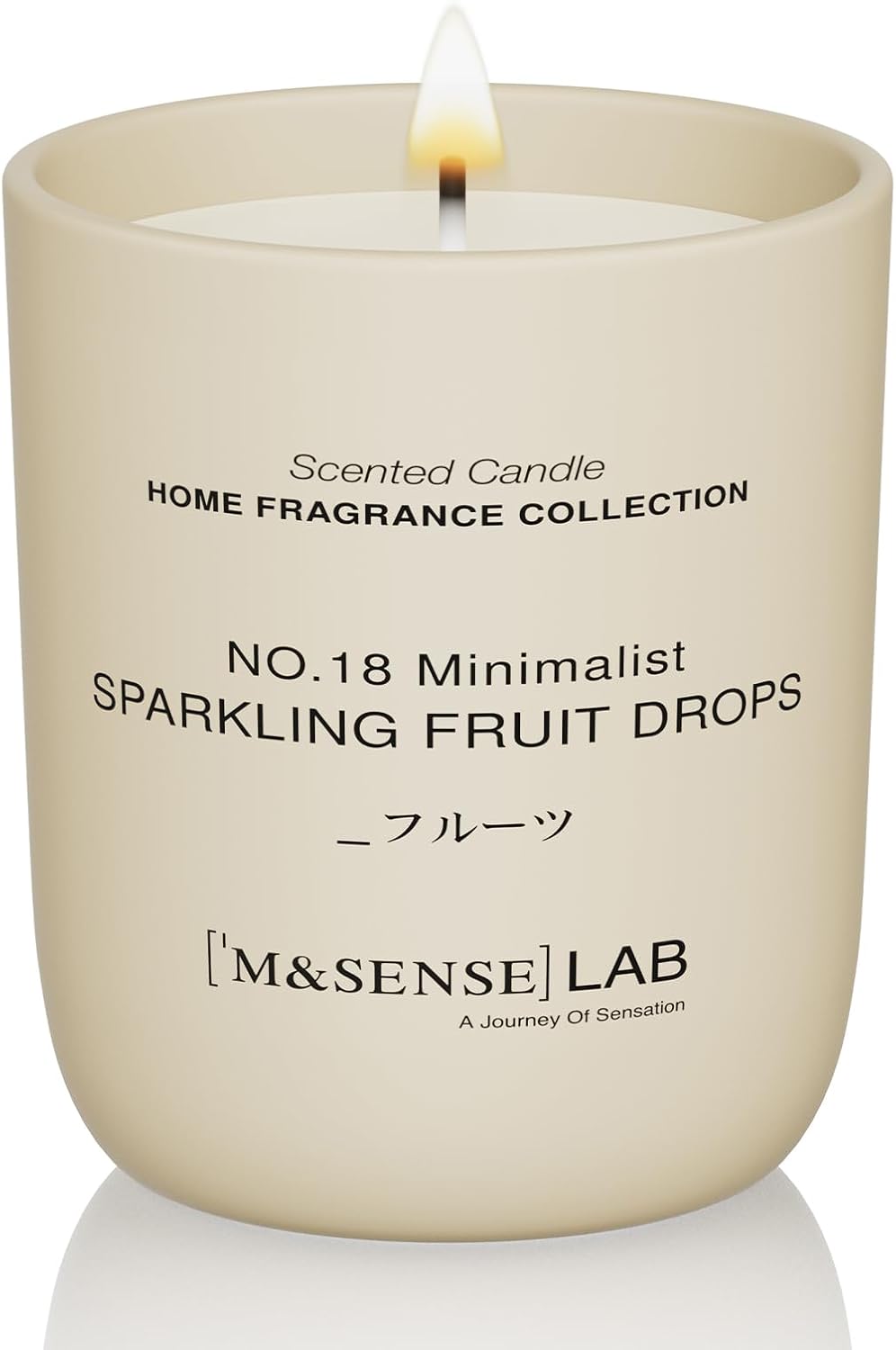 M&SENSE Natural Soy Candle| Sparkling Fruit Drops | 5.3 oz | Minimalist Scented Candle for Relaxation, Gifting, Home Décor | for Bedroom, Office, Party Small