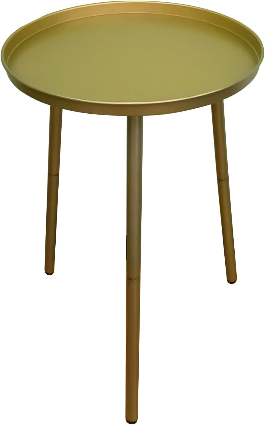 AOJEZOR Side Table: End Table for Any Room - Small Side Tables for Small Spaces Pure Golden with 3 Legged