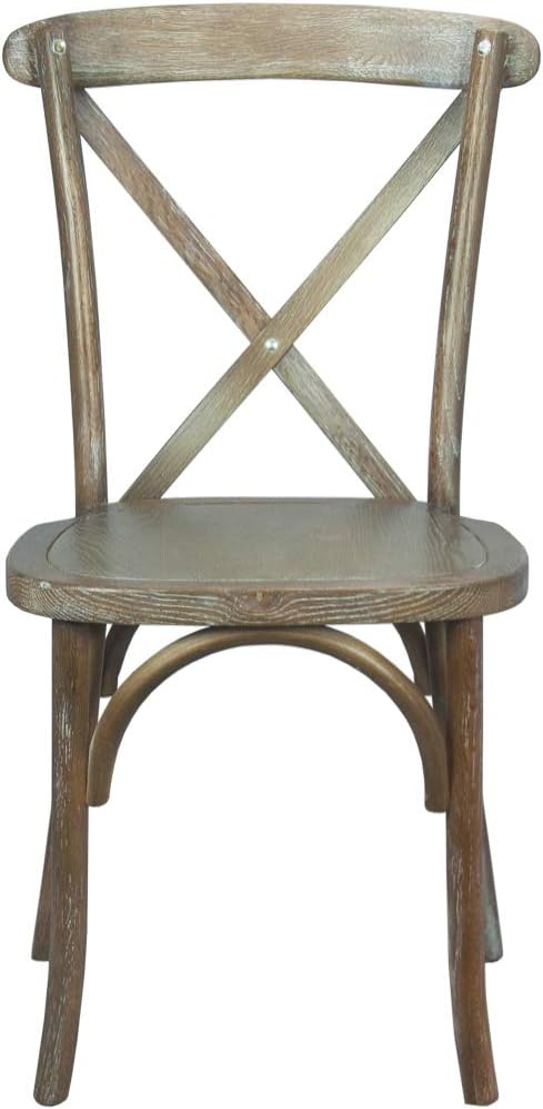 EMMA + OLIVER Medium with White Grain X-Back Chair