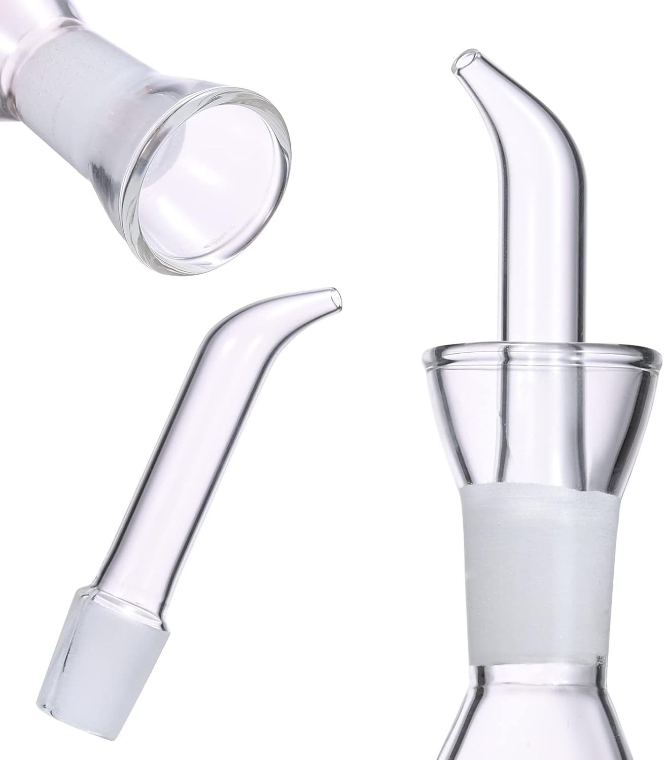 ELETON Olive Oil Dispenser Borosilicate Glass Bottle - 16 oz 500ml Non Drip Dispenser - Leak Proof Pourer Vinegar Drizzler Cruet - Easy Clean Drip Free Bottles for Kitchen