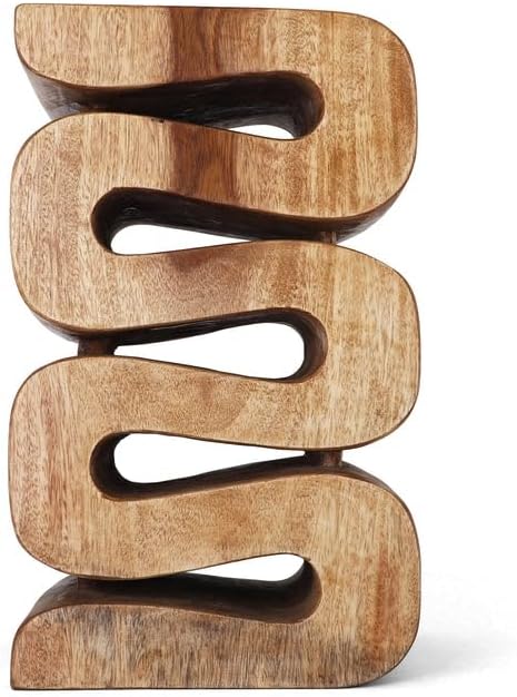 Rutledge & King Aspen Wood End Table - Unique Wooden Side Table - Mid Century Side Table - Saur Wood Side Table - Small Accent Table - Mid Century Modern Side Table