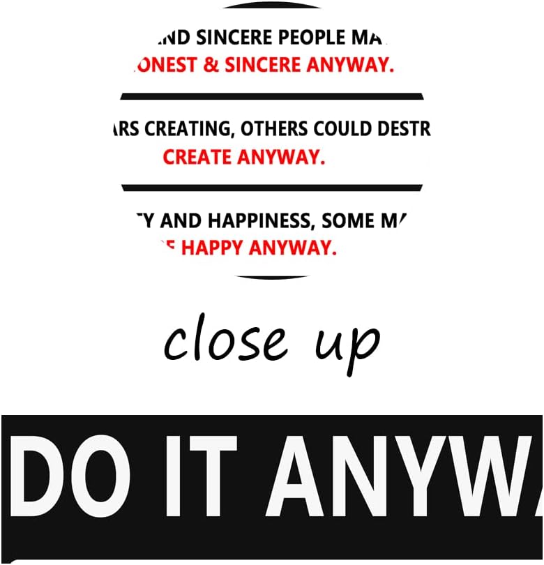 Do It Anyway Motivational Wall Art Inspirational Poster Mother Teresa Quote Canvas Prints Artwork for Office Living Room Modern Home Decor Painting Pictures Stretched and Framed [18''Wx 24''H]