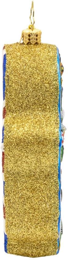 Christopher Radko Hand-Crafted European Glass Christmas Tree Decorative Ornament, Union Jack Charm
