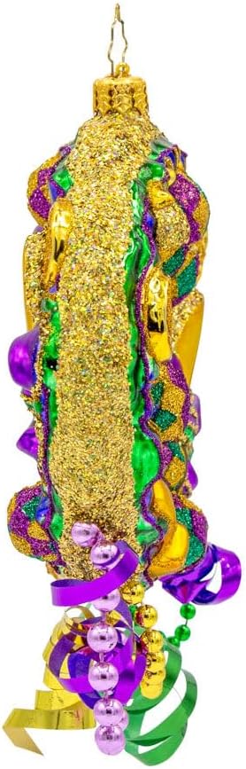 Christopher Radko Hand-Crafted European Glass Christmas Tree Decorative Ornament, Mardi Gras Majesty