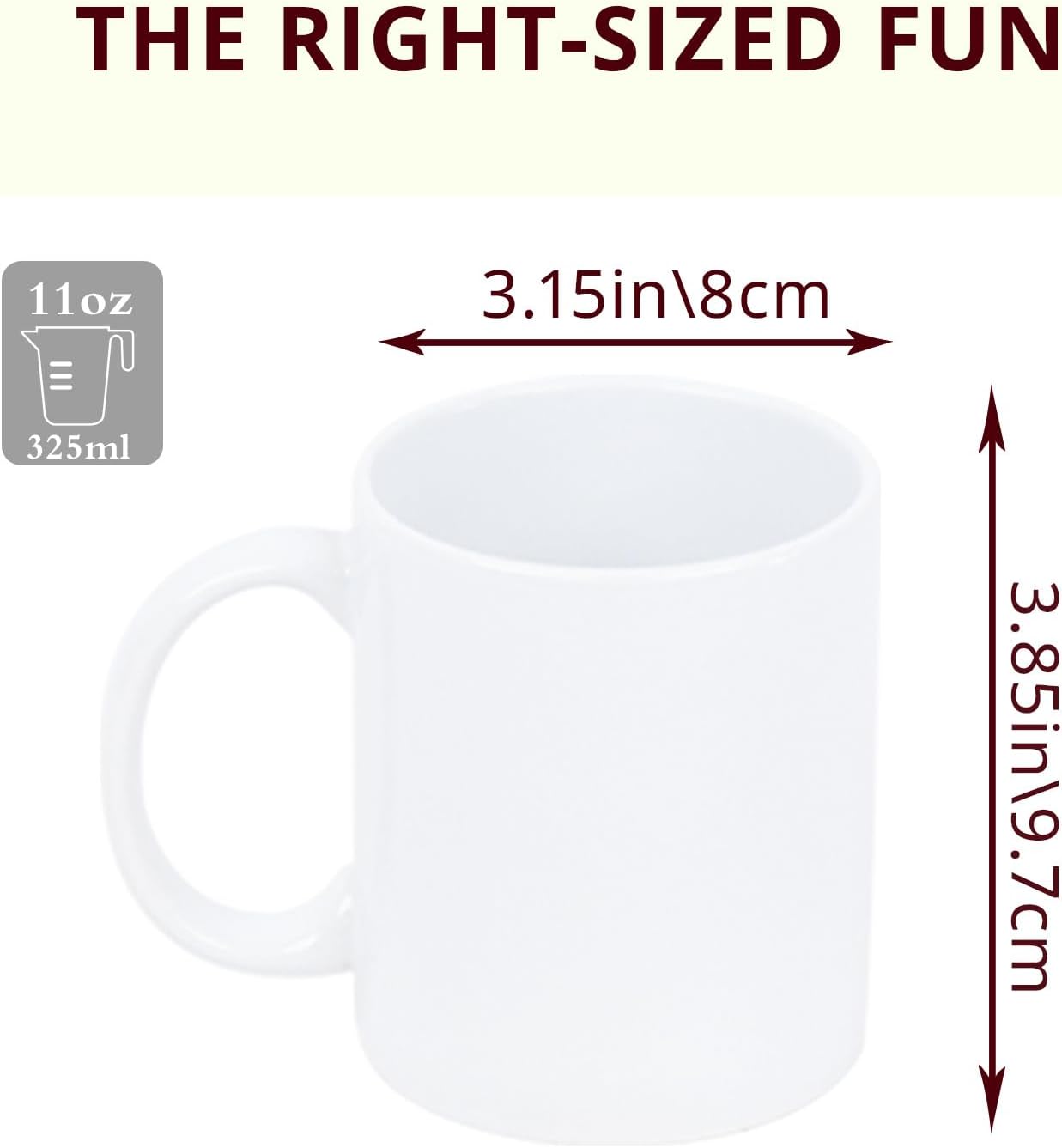 36-Pack 11oz Sublimation Blanks Mugs, White Ceramic Coffee Cups