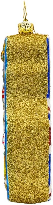 Christopher Radko Hand-Crafted European Glass Christmas Tree Decorative Ornament, Union Jack Charm