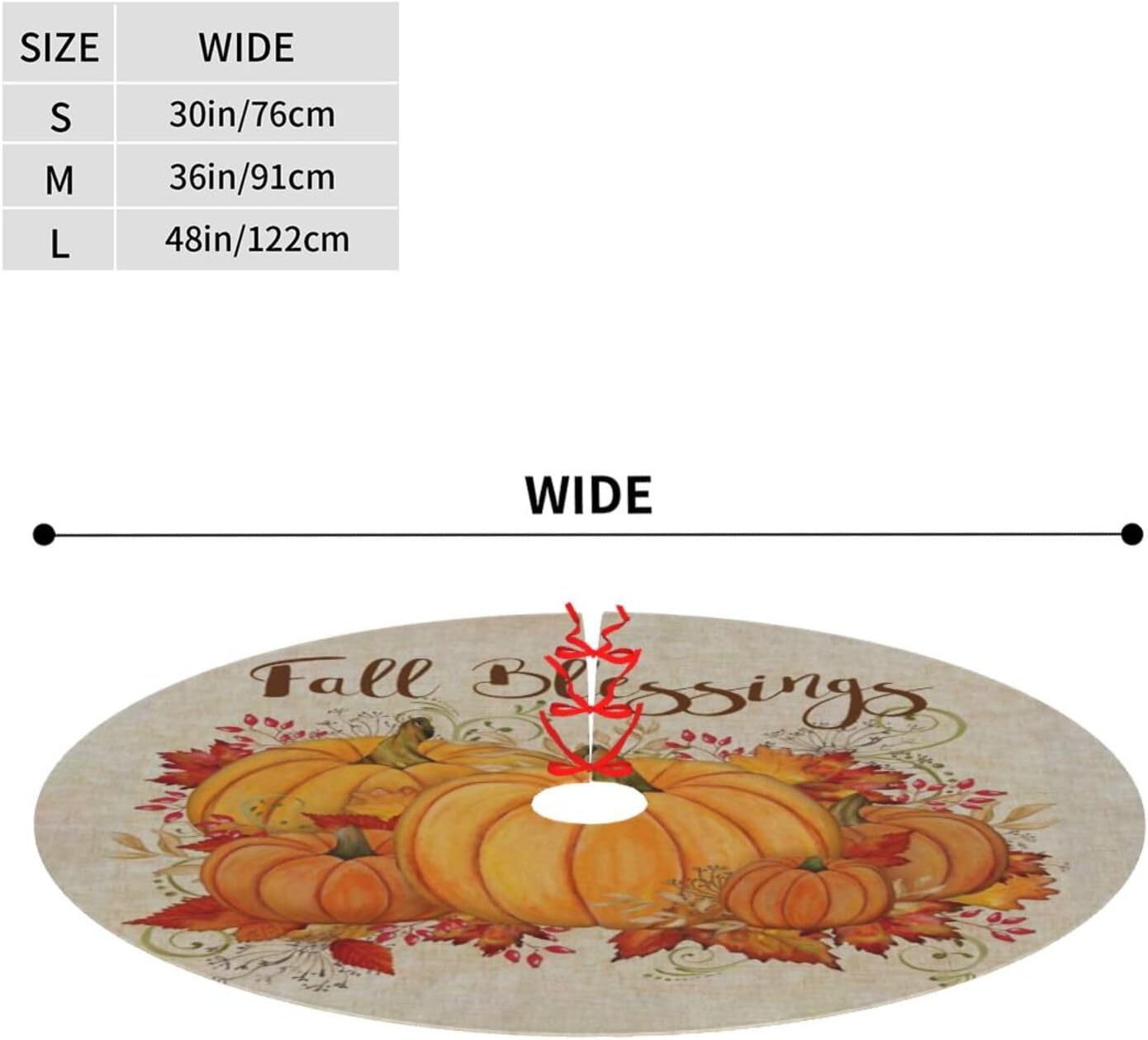 Christmas Tree Skirt,Fall Blessings Xmas Tree Skirt Rustic Farmhouse Tree Skirt for Christmas Decor Xmas Holiday Home Party Decorations30