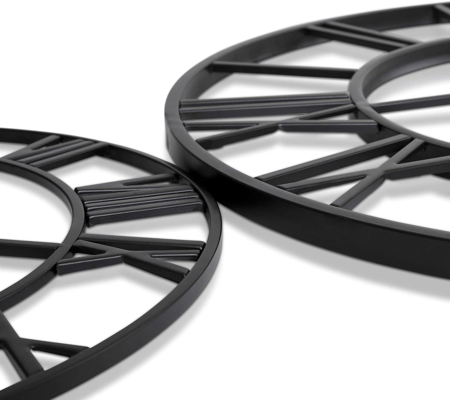 CLXEAST Silent 24 Inch Wall Clocks for Living Room Decor, Large Black Metal Roman Numeral Wall Clocks for Modern Farmhouse Home Decor,House Warming Gifts New Home