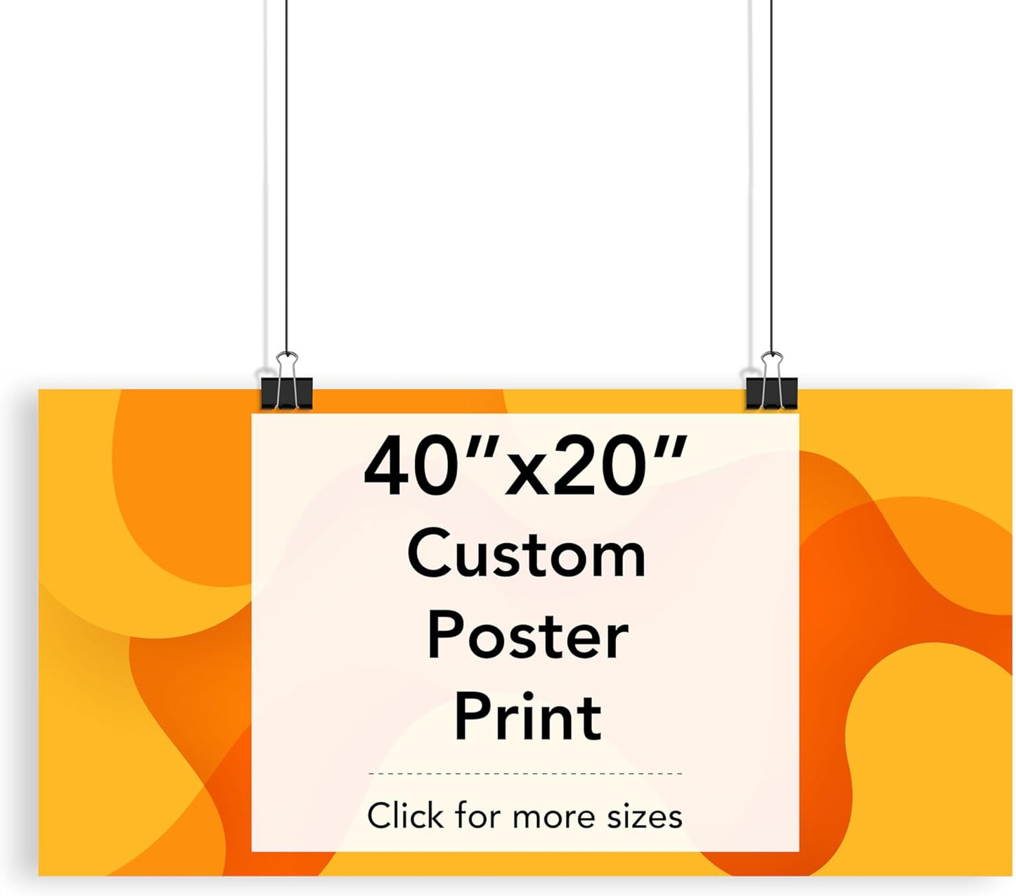 Custom Poster Print, 40x20, Upload Any Photos/Images, Personalized Photo Prints, DIY Your Own Poster, Photo to Poster Printing