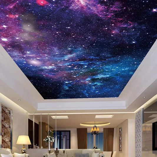 Custom Ceiling Mural 3D Beautiful Starry Sky Wallpaper Living Room Bedroom Ceiling Decoration Wall Mural