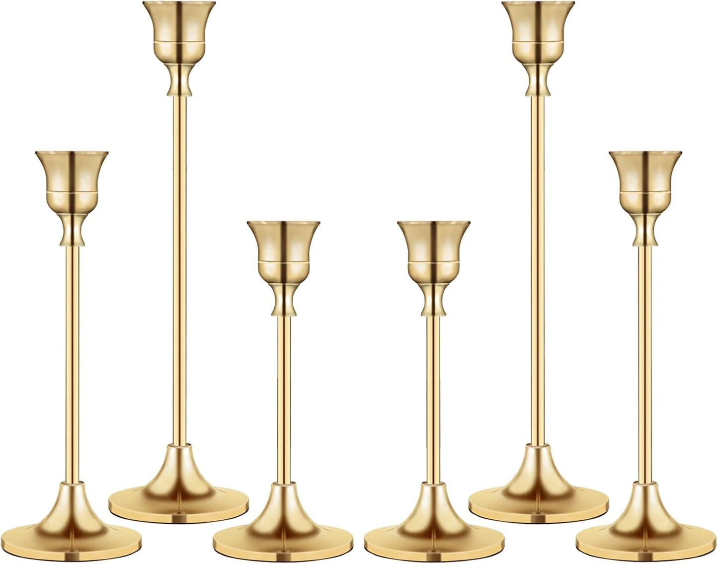 Candlestick Holders,Taper Candle Holder for Candlesticks Gold Brass Vintage Candle Stick Candle Holders Candelabra Candle Holder for Fireplace Party Dining Home