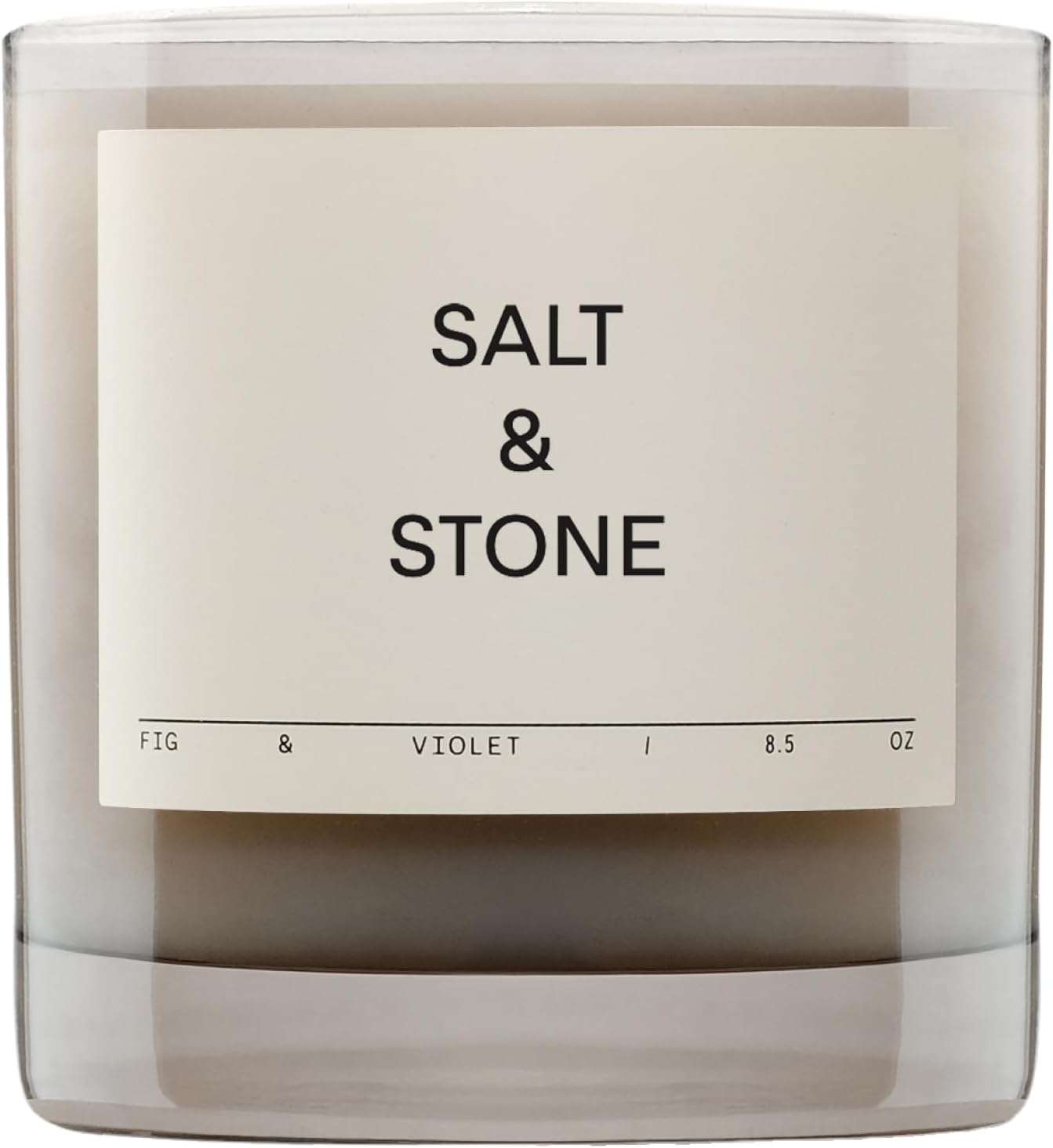SALT & STONE Scented Candle for Women & Men | Hand-Poured, Aromatic & Fragrant | Coconut & Soy Blend Wax | 100% Cotton Wick | Long-Lasting 50 Hour Burn Time (8.5 oz) (Fig & Violet)