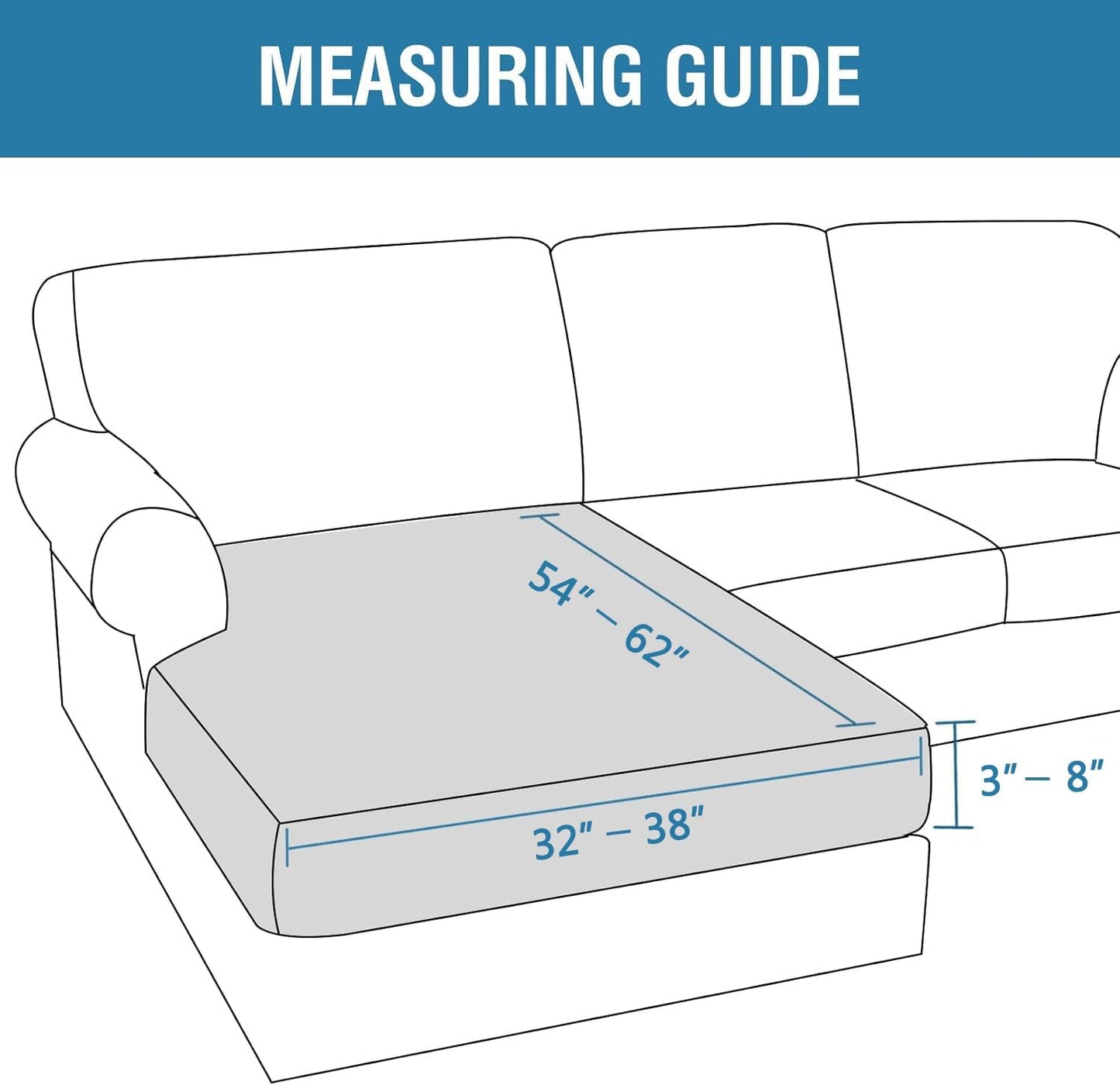 H.VERSAILTEX Velvet Stretch Individual Chaise Cover Sectional Couch Covers for L Shaped Sofa Both Left/Right Furniture Protector Seat Cushion Sofa Cover (1 Piece Chaise Cover, Camel)