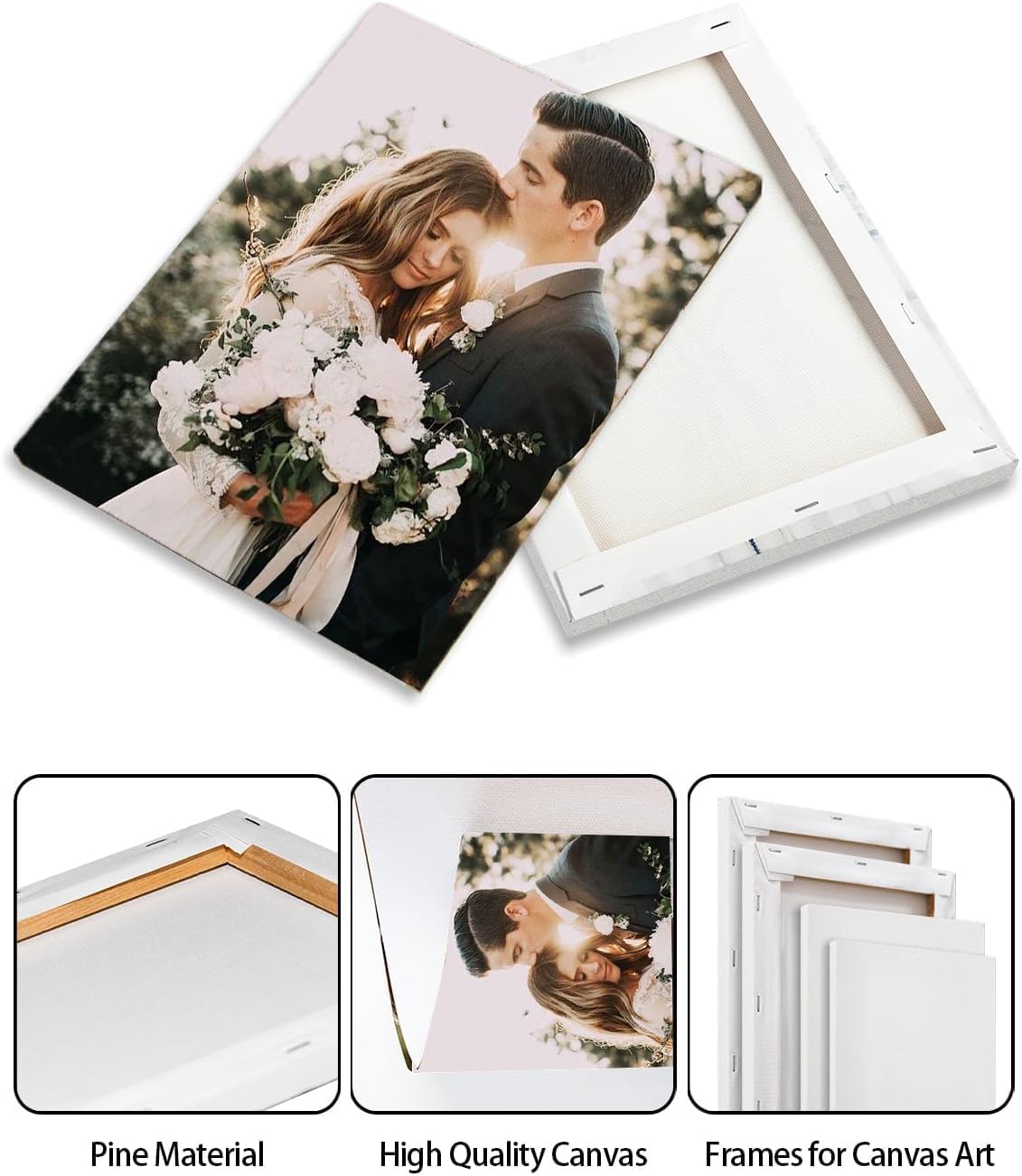 Custom Framed Canvas Prints With Your Photos-Personalized Picture To Canvas Wall Art ，Home Decoration Gifts Holiday Gifts