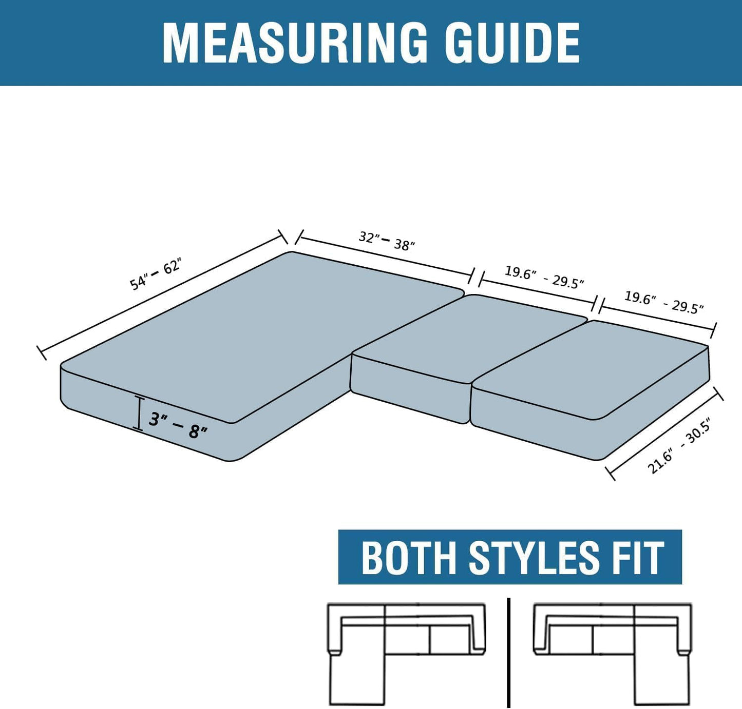 H.VERSAILTEX Velvet Stretch Sectional Couch Covers 3 Pieces Sofa Seat Cushion Covers L Shape Separate Couch Cover for Both Left/Right Sectional Couch (Large Sofa 2 Seater + 1 Chaise, French Oak)