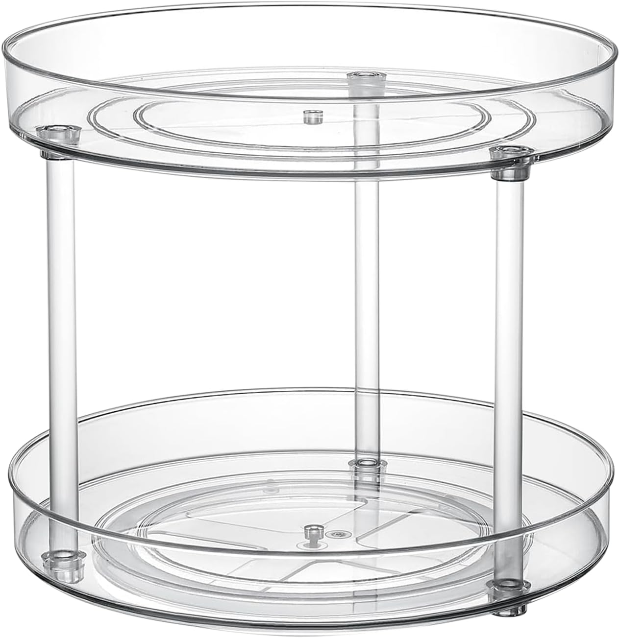 Clear Lazy Susan Organizer, Rotating Kitchen Pantry Organization and Storage, Medicine Cabinet Organizer, Lazy Susan Turntable Organizer for Cabinets, Bathroom, Refrigerator, Dresser, Spice Organizer
