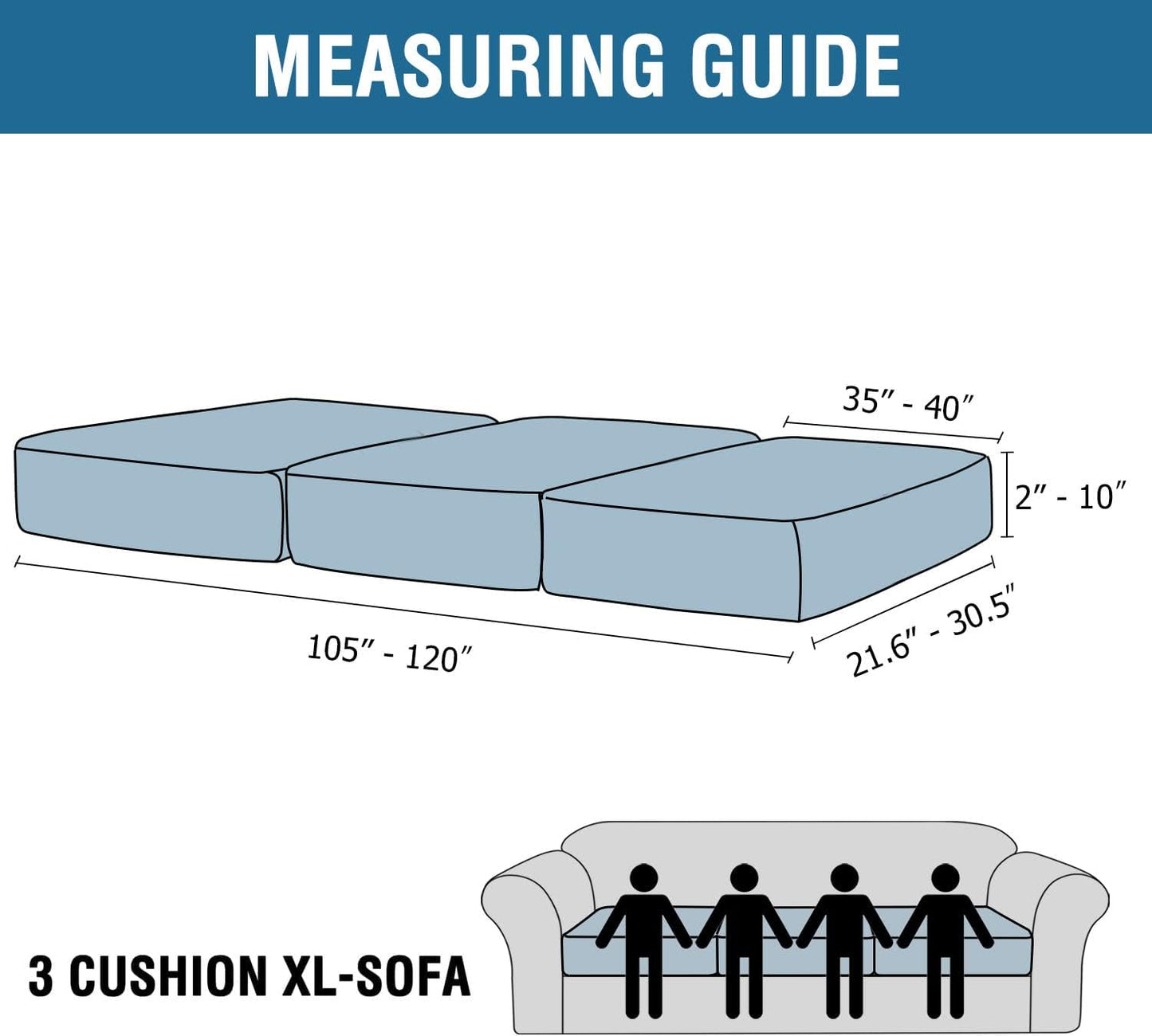 H.VERSAILTEX Velvet Stretch Couch Cushion Cover Plush Cushion Slipcover for Chair Loveseat Sofa Cushion Furniture Protector Seat Cushion Sofa Cover (3 Piece XL Sofa Cushion Covers, Burgundy)