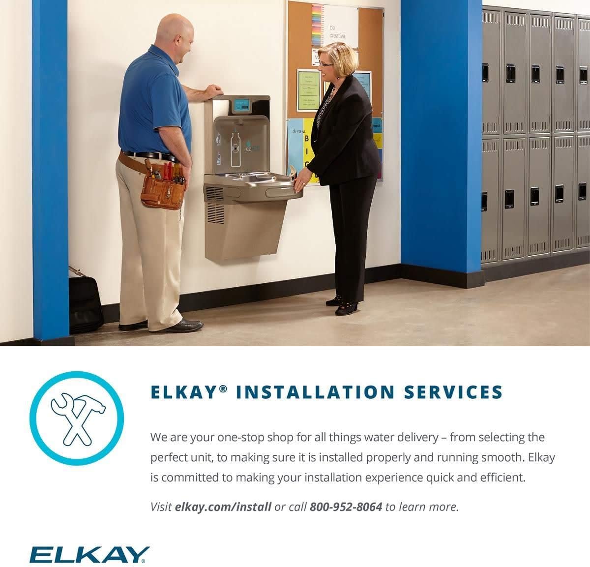 Elkay EZS8WSLK ezH2O Bottle Filling Station with Single ADA Cooler Non-Filtered Refrigerated Light Gray