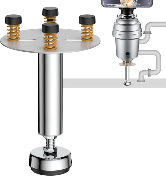 Garbage Disposal Support, Adjustable Spring Shock Absorber Bracket (7.48-10.62 inch (19-27cm)), Holds Up tp 440lbs, Stainless Steel Noise Reduction Installation Kit