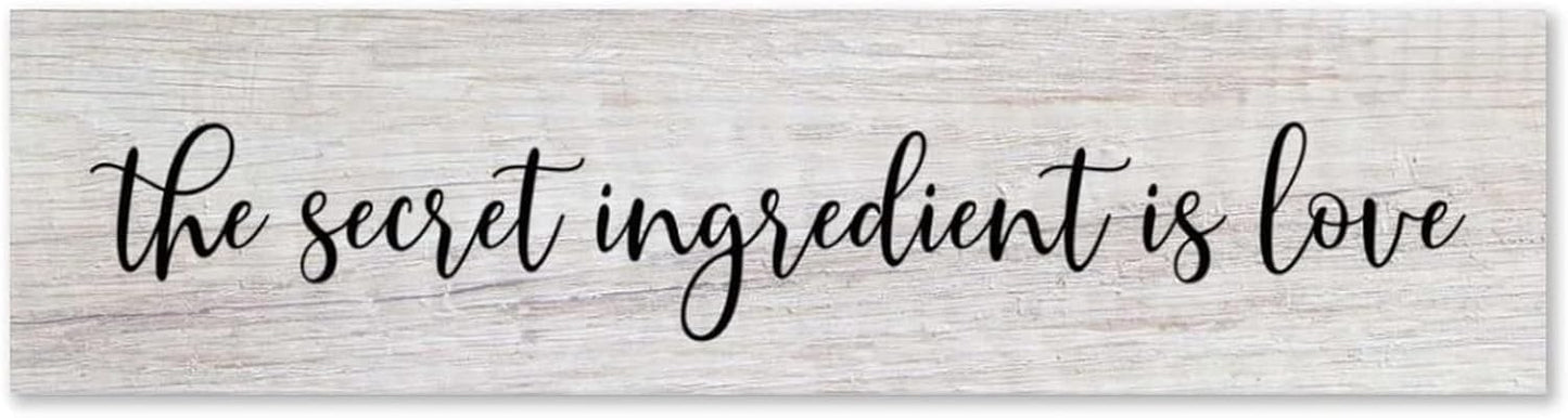 Generic Funny Wood Sign The Secret Ingredient is Love Rustic Wooden Hanging Sign Home Farmhouse Kitchen Wall Decoration 16 x 4 Inch