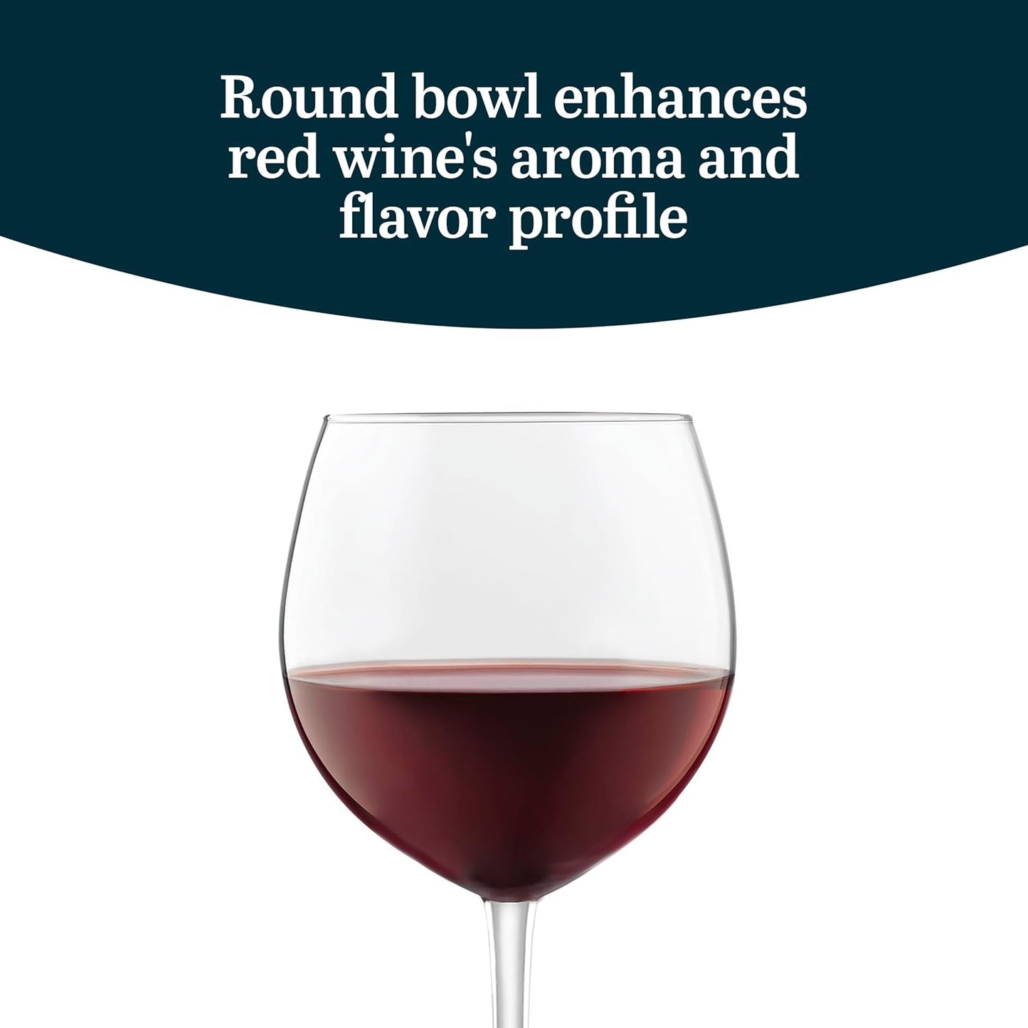 Libbey Midtown Red Wine Glass Set, 18.25 Oz Elegant Large Red Wine Glasses Set of 8, Long Stem Glass Wine Glasses for Weddings, Birthdays, and More