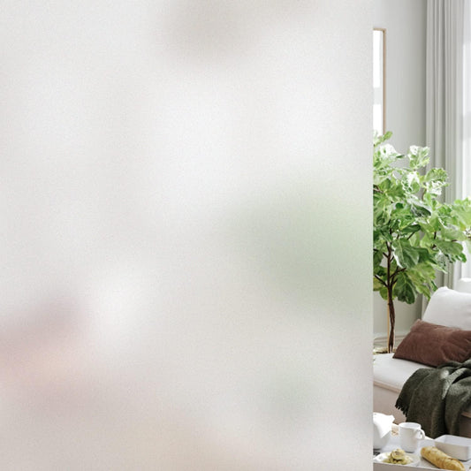 HIDBEA Frosted Window Privacy Film Heat Control UV Blocking, Static Cling Non-Adhesive Reusable Door coverings for Bathroom Home Office (Frosted 35.4 Inch x 8.2 Feet)