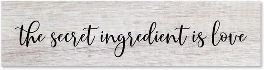 Generic Funny Wood Sign The Secret Ingredient is Love Rustic Wooden Hanging Sign Home Farmhouse Kitchen Wall Decoration 16 x 6 Inch