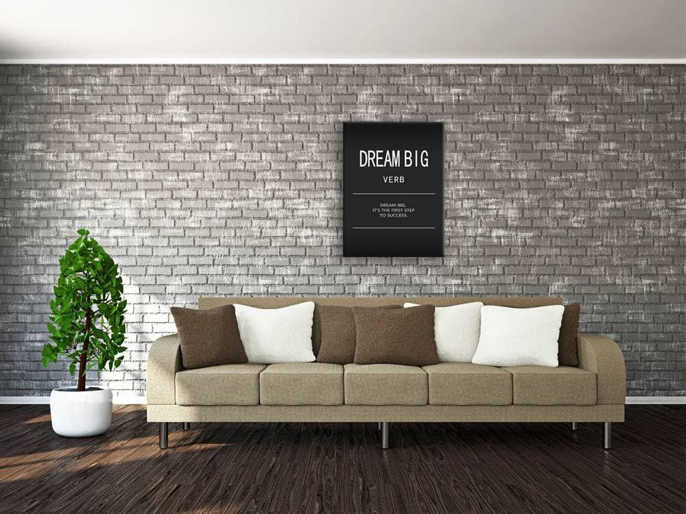 Dream Big Verb Canvas Wall Art Inspirational Wall Art Motivational Office Wall Decor Inspirational Positive Quotes Print Painting Poster Artwork Modern Home Living Room Bedroom Framed[30" W X 40" H]