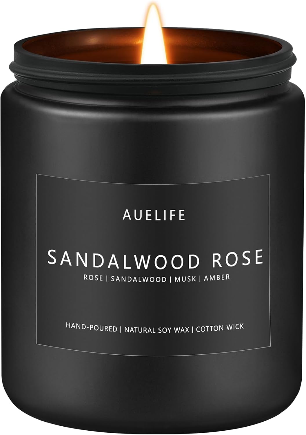 Sandalwood Rose Candle | Scented Candles for Home, Aromatherapy Candle - Soy Candles for Home Scented, Gifts for Women Men, House Fragrance Decoration -7oz