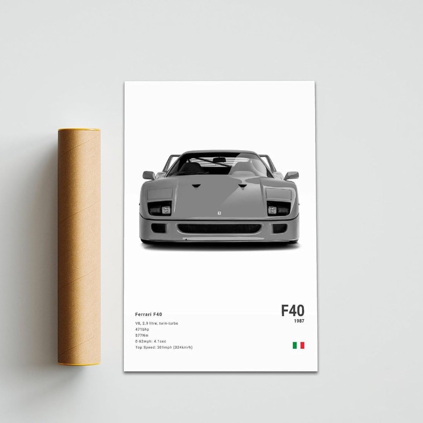 Farrari Car Posters For Walls Vintage Racing Car Canvas Prints For Home Decor Office Decor CUnframe-style 24x36inch(60x90cm)