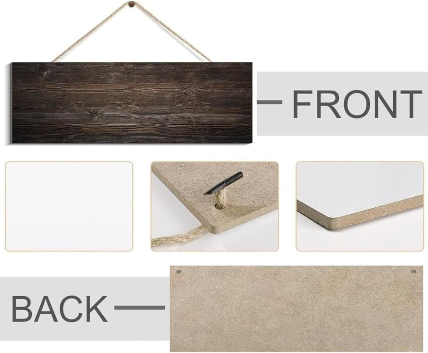 Farmhouse Stay Awhile Wood Sign, Entryway Sign Farmhous Wall Decor, Rustic Wall Art for Housewarming Gift (Stay Awhile) 4x16 Inch