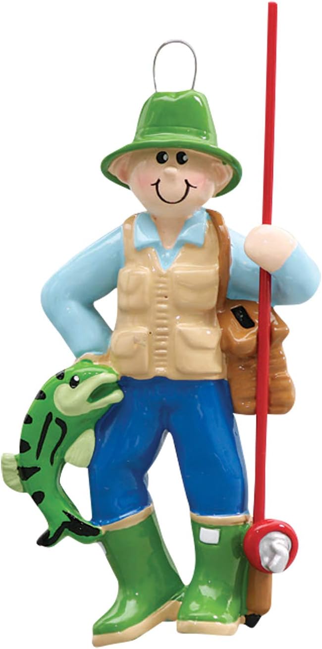 Elves Personalized Fly Fishing Ornament 2024 - Fisherman Christmas Tree Decor Merry Fishmas Outdoor Fun Fishing Ornament