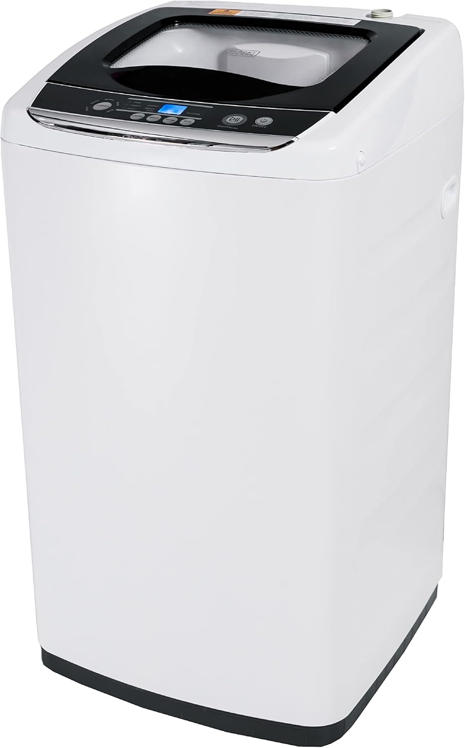 BLACK+DECKER 0.9 Cu. Ft. Portable Washer, 6.6 lb. Capacity Washing Machine for Homes & Apartments, 5 Wash Cycles, Quick Connect Sink Adapter and Drain Hose Included, Transparent Lid, BPWM09W, White